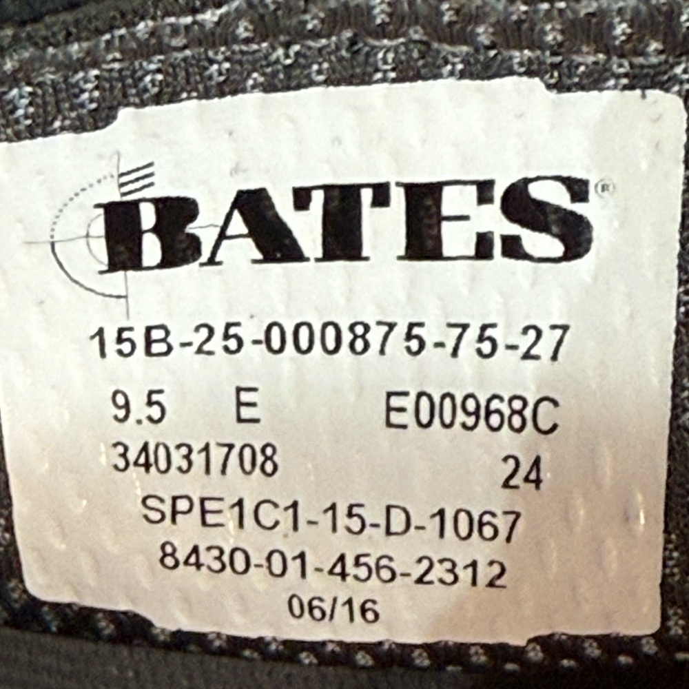 Bates Oxford Black Military Shoes Lace Up, laces Missing, NWOT Men’s Size 9.5 - Picture 5 of 6